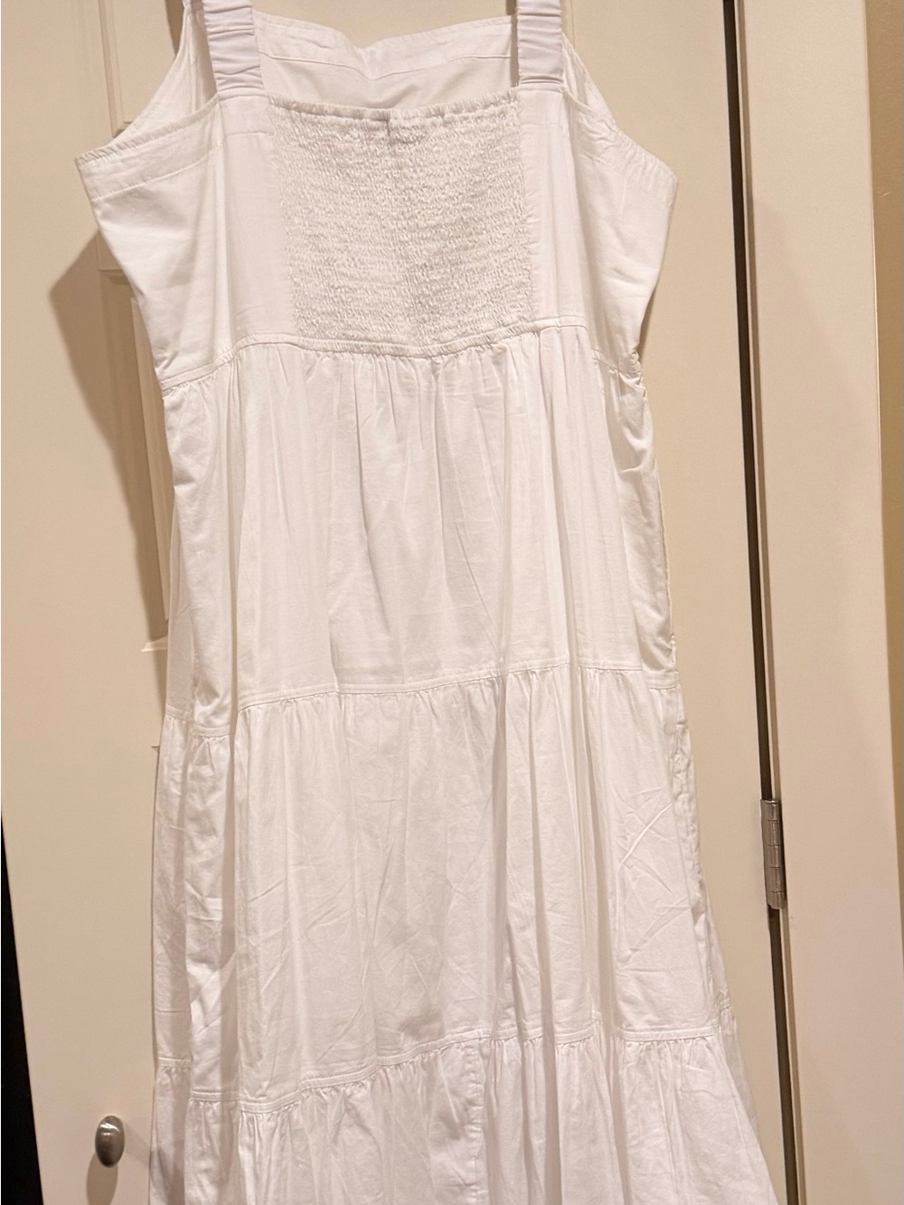 Women’s White Tiered Midi Sundress - Picture 2 of 3